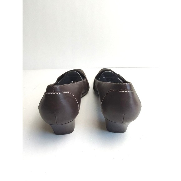 Aerosoles Latch Box Shoes Women's Size US 9‎ M Loafer W/Heel Brow Leather Upper - Picture 3 of 9